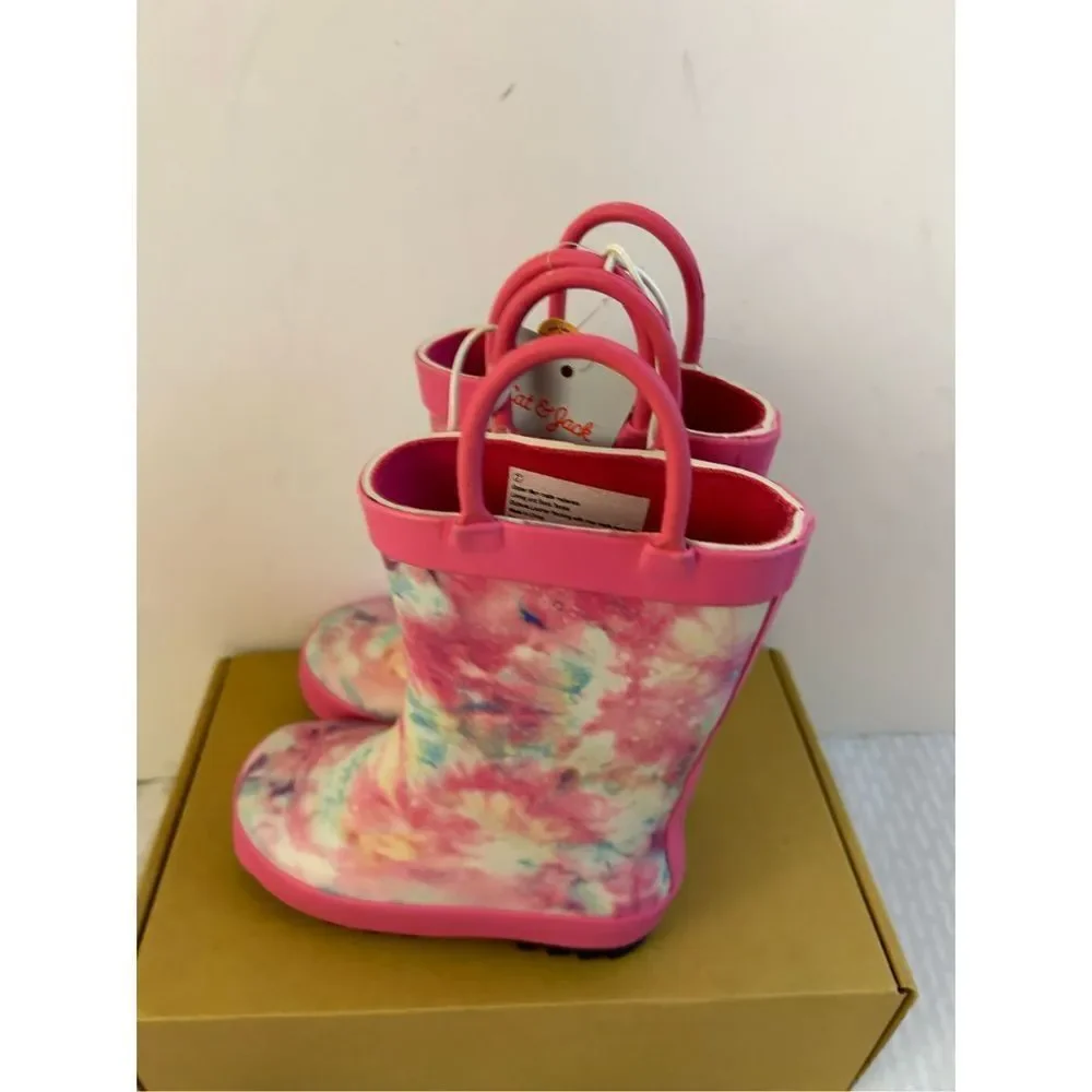 Cat & Jack Target little girls waterproof boots pink Odetta 7 NEW‎